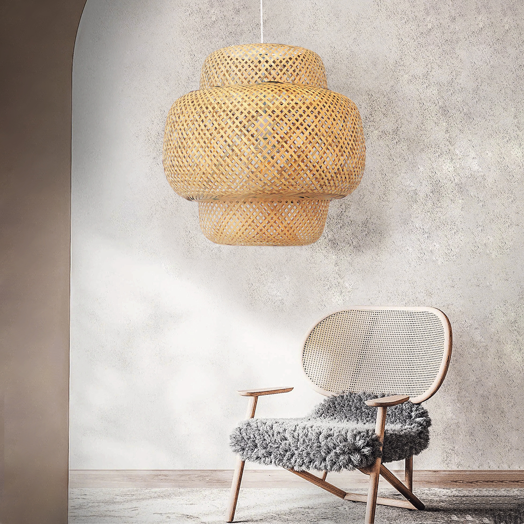 LEDTM® MALDIVES 01657 Boho Κρεμαστό Φωτιστικό Οροφής με Ντουί 1 x E27 AC 220-240V IP20 - Μπεζ - Μ50 x Π50 x Υ50m - Image 10