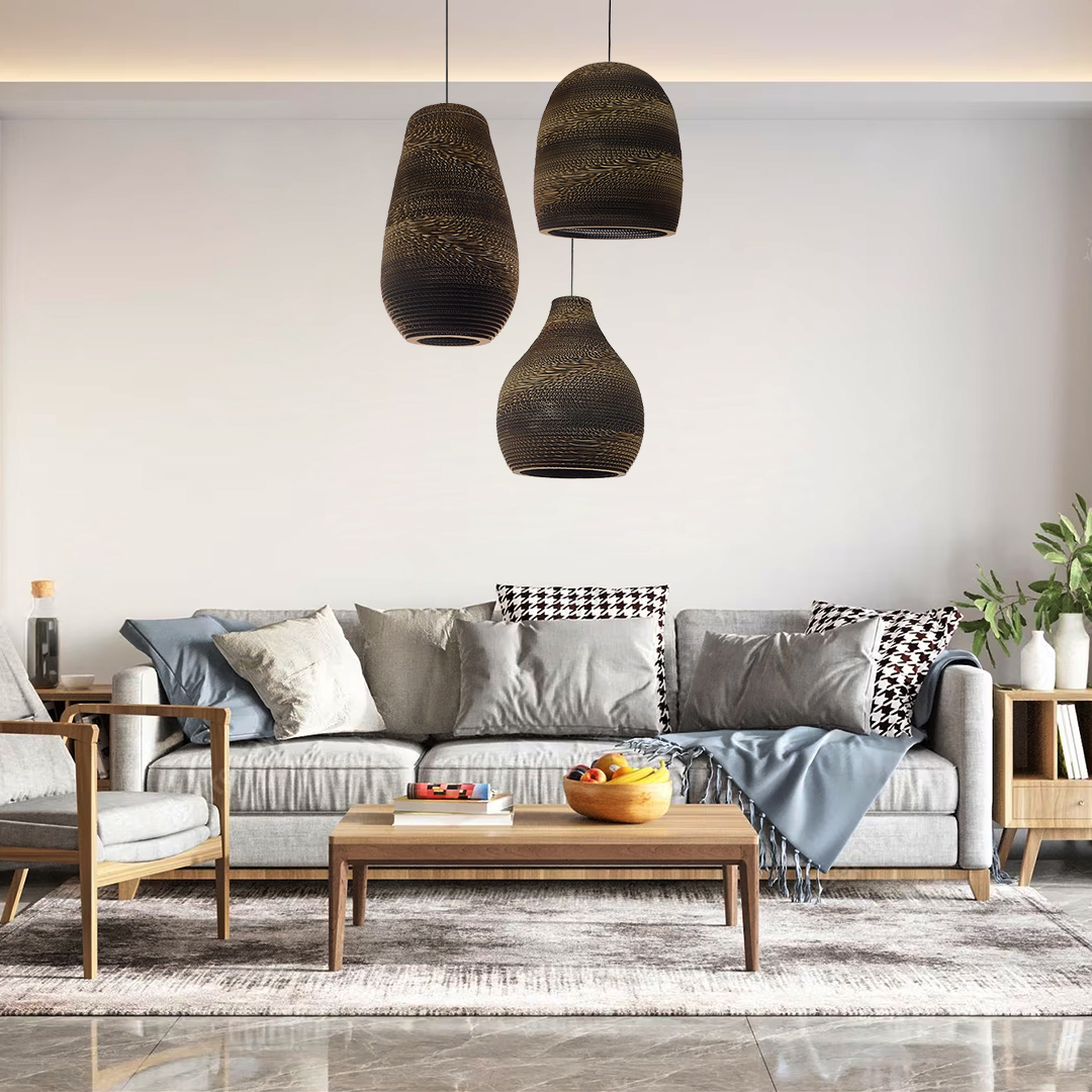 LEDTM® SANTORINI 01292 Boho Κρεμαστό Φωτιστικό Οροφής με Ντουί 1 x E27 AC 220-240V IP20 - Καφέ - Μ30 x Π30 x Y30cm - Image 13