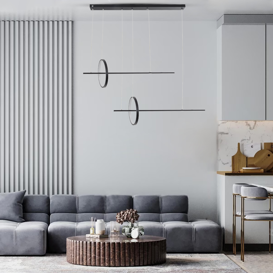 LEDTM® LINEARE 61290 Μοντέρνο Κρεμαστό Φωτιστικό Οροφής LED 67W 7504lm 300° AC 220-240V IP20 Ρυθμιζόμενο Λευκό CCT με Χειριστήριο από 2700K έως 6000K Dimmable - Lumileds SMD Chip - Μαύρο Ματ - Μ130 x Π25 x Υ60cm - 3 Χρόνια Εγγύηση - Image 14
