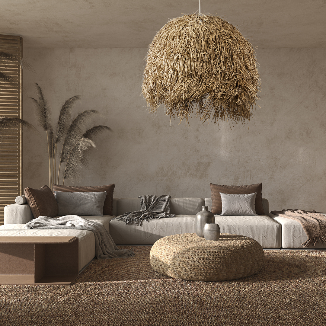 LEDTM® GUADELOUPE 02159 Boho Κρεμαστό Φωτιστικό Οροφής με Ντουί 1 x E27 AC 220-240V IP20 - Μπεζ - Μ120 x Π120 x Υ100cm - Image 11