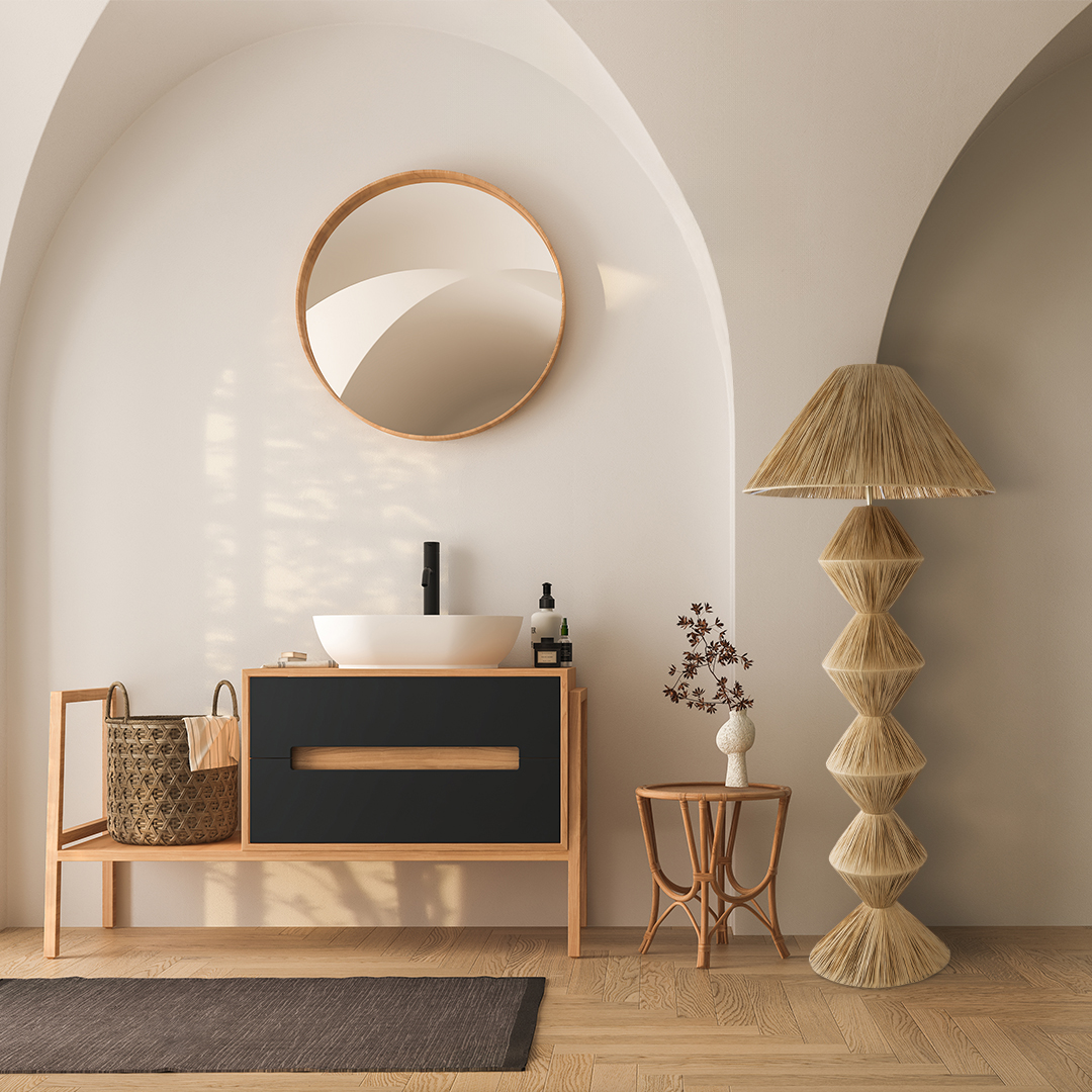 LEDTM® LUANA 02108 Boho Επιδαπέδιο Φωτιστικό με Ντουί 1 x E27 AC 220-240V IP20 - Μπεζ - Μ60 x Π60 x Υ150cm - Image 10