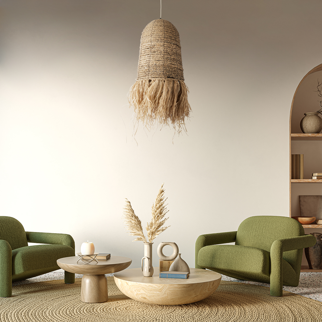 LEDTM® PORTOFERRAIO 02170 Boho Κρεμαστό Φωτιστικό Οροφής με Ντουί 1 x E27 AC 220-240V IP20 - Μπεζ - Μ30 x Π30 x Υ70cm - Image 11