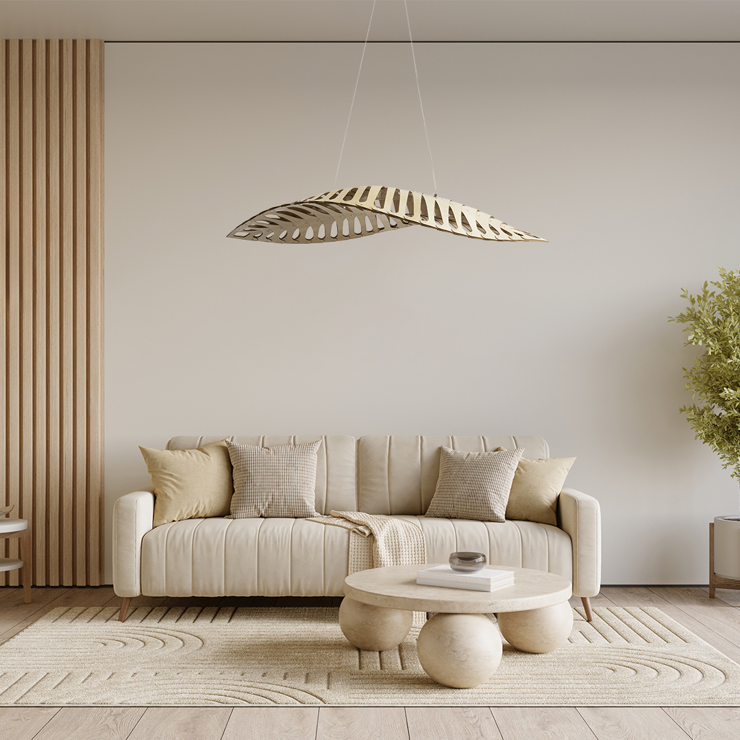 LEDTM® NANI 02285 Μοντέρνο Κρεμαστό Φωτιστικό Οροφής LED 36W 2880lm 120° AC 220-240V IP20 Φυσικό Λευκό 4500K - Lumileds SMD Chip - Μπεζ - Μ120 x Π48 x Υ18cm - 2 Χρόνια Εγγύηση - Image 12
