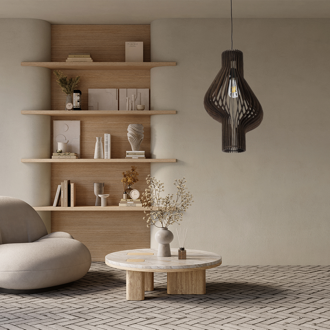 LEDTM® MIHIRO 02173 Boho Κρεμαστό Φωτιστικό Οροφής με Ντουί 1 x E27 AC 220-240V IP20 - Καφέ - Μ32 x Π32 x Υ56cm - Image 12