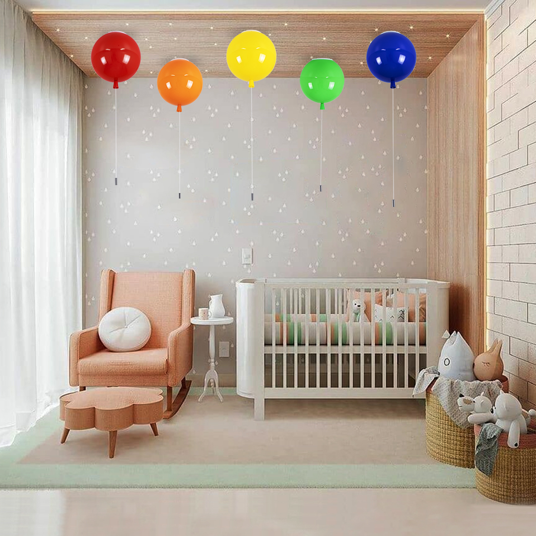 LEDTM® BALLOON 00650 Παιδικό Φωτιστικό Οροφής με Ντουί 1 x E27 AC 220-240V IP20 - Πορτοκαλί - Μ30 x Π30 x Υ33cm - Image 11