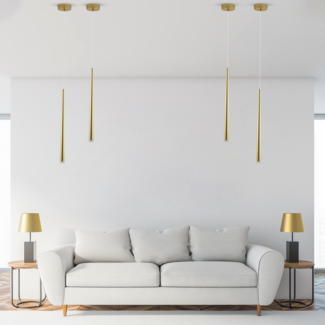 LEDTM® TEARS 61310 Μοντέρνο Κρεμαστό Φωτιστικό Οροφής LED 3W 330lm 180° AC 220-240V IP20 Ρυθμιζόμενο Λευκό CCT με On/Off 2700K/4500K/6000K - Lumileds SMD Chip - Χρυσό Βούρτσας - Μ3.2 x Π3.2 x Υ51.5cm - 3 Χρόνια Εγγύηση - Image 13