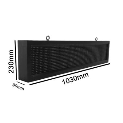 LEDTM®DISPLAY 90253 Κυλιόμενη Ψηφιακή Επιγραφή P10 Μονής Όψης LED AC 220-240V Αδιάβροχο IP65 Μπλε - WiFi Control μέσω FK APP - Αισθητήρας Θερμοκρασίας & Υγρασίας - Μ104 x Π9 x Υ24cm - 2 Χρόνια Εγγύηση - Image 4