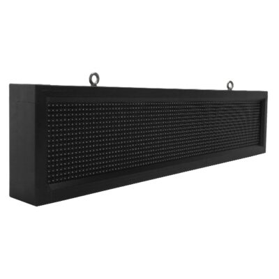 LEDTM®DISPLAY 90253 Κυλιόμενη Ψηφιακή Επιγραφή P10 Μονής Όψης LED AC 220-240V Αδιάβροχο IP65 Μπλε - WiFi Control μέσω FK APP - Αισθητήρας Θερμοκρασίας & Υγρασίας - Μ104 x Π9 x Υ24cm - 2 Χρόνια Εγγύηση