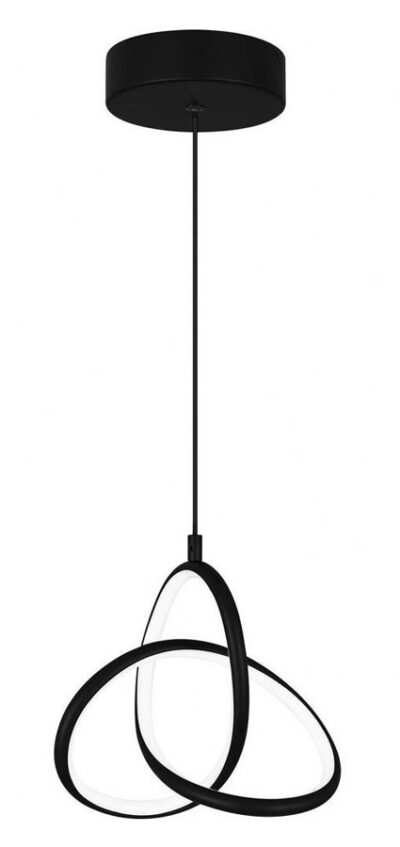 LEDTM LED φωτιστικό οροφής HLL-0145, 25W, 4000K, Φ40cm, 1m, μαύρο