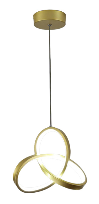 LEDTM LED φωτιστικό οροφής HLL-0146, 25W, 4000K, Φ40cm, 1m, χρυσό