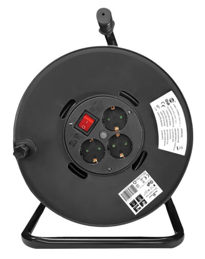 LEDTM μπαλαντέζα με βάση PT-899, 3x schuko, 16A, 25m, μαύρη