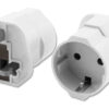 LEDTM αντάπτορας ρεύματος PT-991, UK σε German type, 13A, λευκός