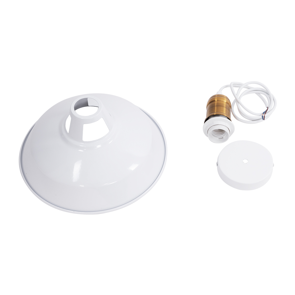LEDTM® ANER 01072 Vintage Κρεμαστό Φωτιστικό Οροφής με Ντουί 1 x E27 AC 220-240V IP20 - Λευκό & Χρυσό - Μ27.5 x Π27.5 x Υ19cm - Image 11