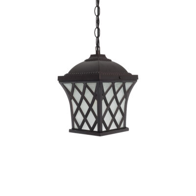 LEDTM® LINCOLN 01399 Vintage Κρεμαστό Φωτιστικό Πλέγμα Μονόφωτο 1 x E27 IP20 Καφέ Μεταλλο με Διάφανο Γυαλί - Μ19 x Π19 x Υ20cm - Image 5
