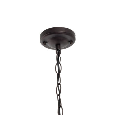 LEDTM® LINCOLN 01399 Vintage Κρεμαστό Φωτιστικό Πλέγμα Μονόφωτο 1 x E27 IP20 Καφέ Μεταλλο με Διάφανο Γυαλί - Μ19 x Π19 x Υ20cm - Image 9