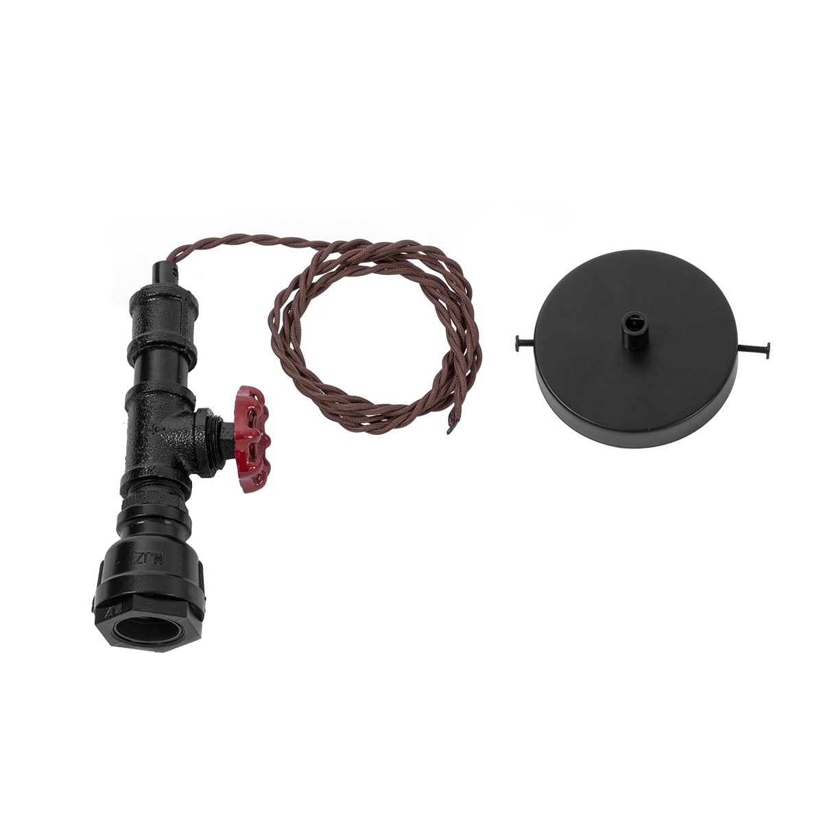 LEDTM® SPIGOT 01415 Vintage Κρεμαστό Φωτιστικό Οροφής με Ντουί 1 x E27 AC 220-240V IP20 - Μαύρο & Κόκκινο - Μ5 x Π5 x Y20cm - Image 12