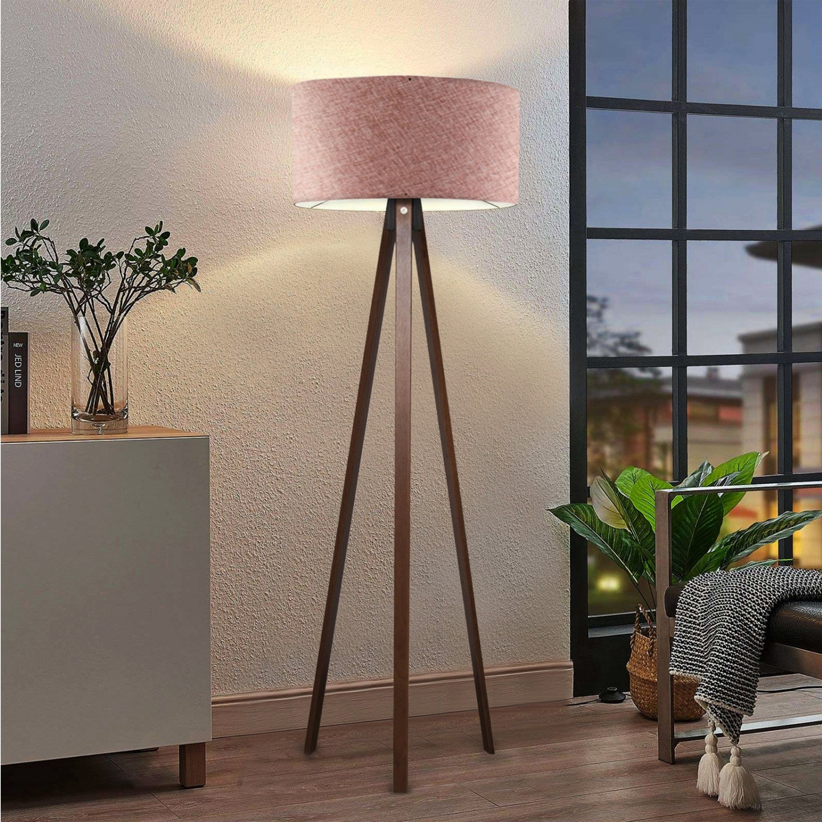 LEDTM® SAGA 204-0049 Μοντέρνο Επιδαπέδιο Φωτιστικό με Ντουί 1 x E27 AC 220-240V IP20 - Καφέ & Ροζ - Μ38 x Π38 x Υ140cm - Image 10