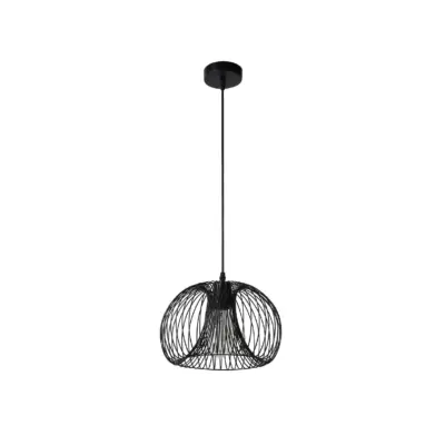 LEDTM® GLOWIA 201-0032 Μοντέρνο Κρεμαστό Φωτιστικό Πλέγμα Μονόφωτο 1 x E27 IP20 Μαύρο Μέταλλο - Μ32 x Π32 x Υ24cm