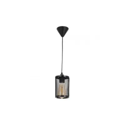 LEDTM® NOVAON 201-0058 Μοντέρνο Κρεμαστό Φωτιστικό Πλέγμα Μονόφωτο 1 x E27 IP20 Μαύρο Μέταλλο - Μ12 x Π12 x Υ23cm