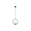 LEDTM® CIRCLE 201-0075 Vintage Κρεμαστό Φωτιστικό  Μονόφωτο Μπάλα  1 x E27 IP20 Μαύρο Μέταλλο με Λευκό Γυαλί - Μ26 x Π26 x Υ29cm