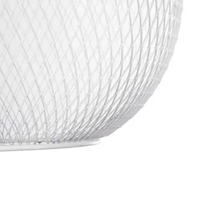 LEDTM® WIRE 203-0005 Μοντέρνο Κρεμαστό Φωτιστικό Πλέγμα Μονόφωτο 1 x E27 IP20 Λευκό Μέταλλο - Μ25 x Π25 x Υ30cm - Image 8