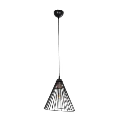 LEDTM® ARCWIRE 203-0015 Μοντέρνο Κρεμαστό Φωτιστικό Πλέγμα Μονόφωτο 1 x E27 IP20 Μαύρο Μέταλλο - Μ25 x Π25 x Υ30cm - Image 4