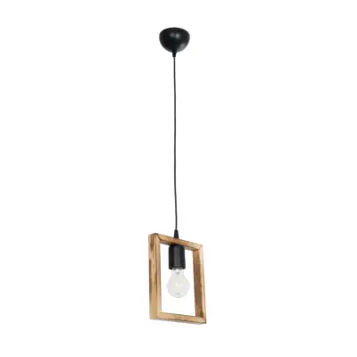 LEDTM® EDISON 203-0020 Vintage Κρεμαστό Φωτιστικό Ανάρτηση Μονόφωτο 1 x E27 IP20 Μπεζ Ξύλο - Μ19 x Π5 x Υ22cm - Image 4