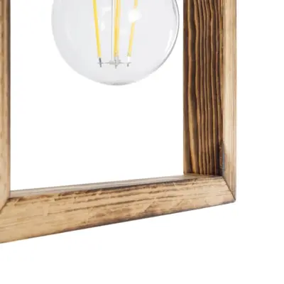 LEDTM® EDISON 203-0020 Vintage Κρεμαστό Φωτιστικό Ανάρτηση Μονόφωτο 1 x E27 IP20 Μπεζ Ξύλο - Μ19 x Π5 x Υ22cm - Image 10