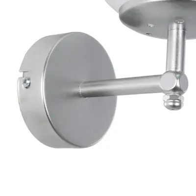 LEDTM® DALPH 203-0031 Vintage Επιτοίχιο Φωτιστικό Απλίκα Μονόφωτο 1 x E27 IP20 Ασημί Μέταλλο με Λευκό Γυαλί - M18 x Π15 x Υ23cm - Image 6