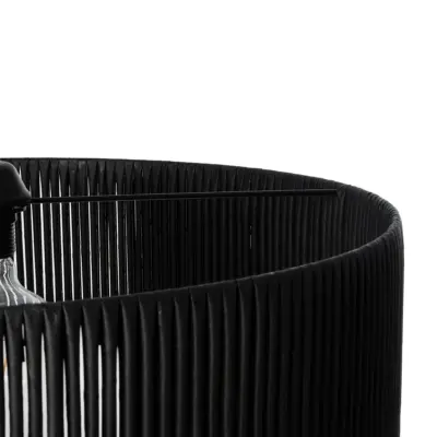 LEDTM® KYCLOS 203-0046 Boho Κρεμαστό Φωτιστικό Καπέλο Μονόφωτο 1 x E27 IP20 Μαύρο Rattan - M55 x Π55 x Υ20cm - Image 8