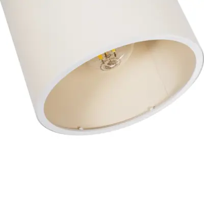 LEDTM® CUP 203-0060 Vintage Φωτιστικό Οροφής Σποτ Μονόφωτο 1 x E27 IP20 Μπέζ Ξύλο με Λευκό Ύφασμα - Μ14.5 x Π14.5 x Υ25cm - Image 7