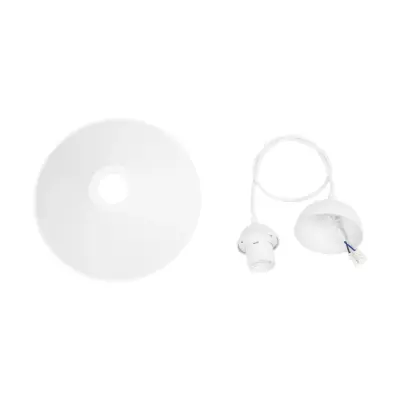 LEDTM® FONTE 203-0081 Μοντέρνο Κρεμαστό Φωτιστικό Καμπάνα Μονόφωτο 1 x E27 IP20 Λευκό Πλαστικό - Μ25.5 x Π25.5 x Υ10cm - Image 11