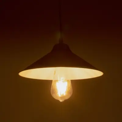 LEDTM® FONTE 203-0081 Μοντέρνο Κρεμαστό Φωτιστικό Καμπάνα Μονόφωτο 1 x E27 IP20 Λευκό Πλαστικό - Μ25.5 x Π25.5 x Υ10cm - Image 3