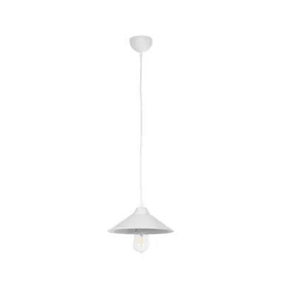 LEDTM® FONTE 203-0081 Μοντέρνο Κρεμαστό Φωτιστικό Καμπάνα Μονόφωτο 1 x E27 IP20 Λευκό Πλαστικό - Μ25.5 x Π25.5 x Υ10cm - Image 4