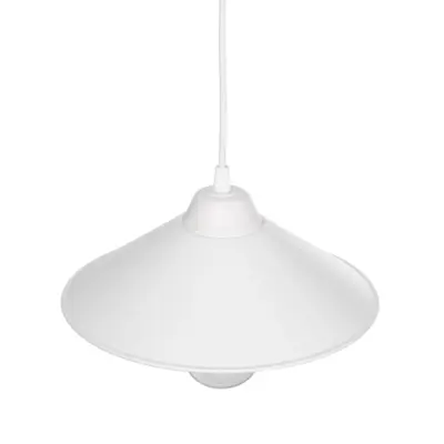 LEDTM® FONTE 203-0081 Μοντέρνο Κρεμαστό Φωτιστικό Καμπάνα Μονόφωτο 1 x E27 IP20 Λευκό Πλαστικό - Μ25.5 x Π25.5 x Υ10cm - Image 7