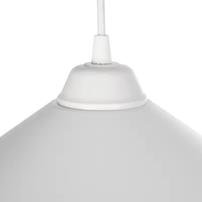 LEDTM® FONTE 203-0081 Μοντέρνο Κρεμαστό Φωτιστικό Καμπάνα Μονόφωτο 1 x E27 IP20 Λευκό Πλαστικό - Μ25.5 x Π25.5 x Υ10cm - Image 9