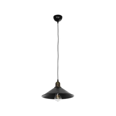 LEDTM® FERRO 203-0082 Μοντέρνο Κρεμαστό Φωτιστικό Καμπάνα Μονόφωτο 1 x E27 IP20 Μαύρο & Μπρούτζινο Πλαστικό - Μ30 x Π30 x Υ15cm - Image 4