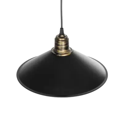 LEDTM® FERRO 203-0082 Μοντέρνο Κρεμαστό Φωτιστικό Καμπάνα Μονόφωτο 1 x E27 IP20 Μαύρο & Μπρούτζινο Πλαστικό - Μ30 x Π30 x Υ15cm - Image 7