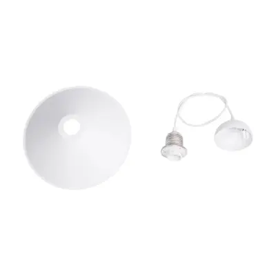 LEDTM® FERRO 203-0083 Μοντέρνο Κρεμαστό Φωτιστικό Καμπάνα Μονόφωτο 1 x E27 IP20 Λευκό & Χρυσό Πλαστικό - Μ30 x Π30 x Υ15cm - Image 11