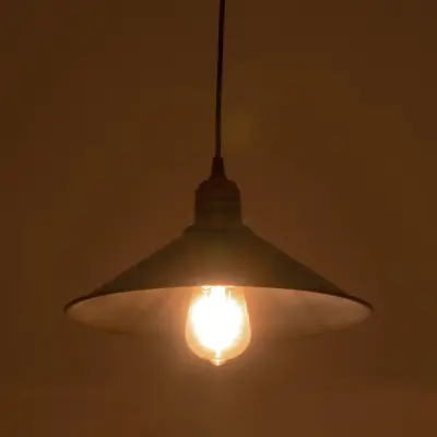 LEDTM® FERRO 203-0083 Μοντέρνο Κρεμαστό Φωτιστικό Καμπάνα Μονόφωτο 1 x E27 IP20 Λευκό & Χρυσό Πλαστικό - Μ30 x Π30 x Υ15cm - Image 3