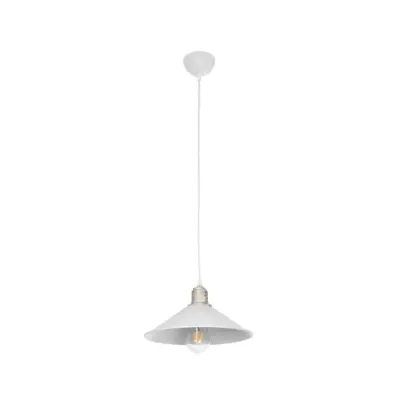 LEDTM® FERRO 203-0083 Μοντέρνο Κρεμαστό Φωτιστικό Καμπάνα Μονόφωτο 1 x E27 IP20 Λευκό & Χρυσό Πλαστικό - Μ30 x Π30 x Υ15cm - Image 4