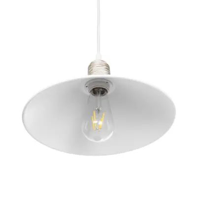 LEDTM® FERRO 203-0083 Μοντέρνο Κρεμαστό Φωτιστικό Καμπάνα Μονόφωτο 1 x E27 IP20 Λευκό & Χρυσό Πλαστικό - Μ30 x Π30 x Υ15cm - Image 6