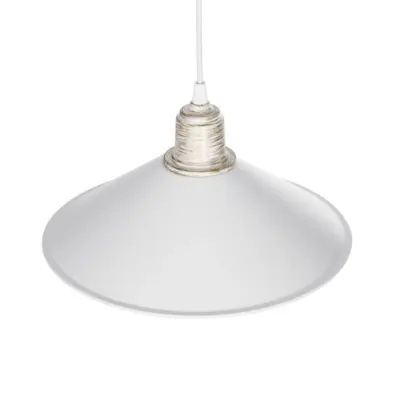 LEDTM® FERRO 203-0083 Μοντέρνο Κρεμαστό Φωτιστικό Καμπάνα Μονόφωτο 1 x E27 IP20 Λευκό & Χρυσό Πλαστικό - Μ30 x Π30 x Υ15cm - Image 7