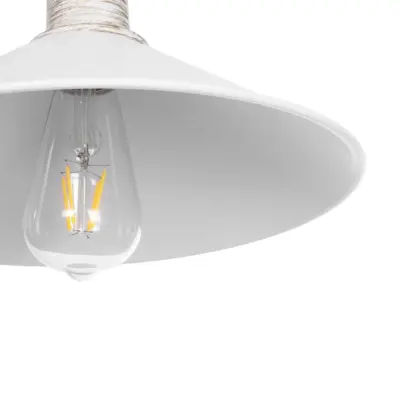 LEDTM® FERRO 203-0083 Μοντέρνο Κρεμαστό Φωτιστικό Καμπάνα Μονόφωτο 1 x E27 IP20 Λευκό & Χρυσό Πλαστικό - Μ30 x Π30 x Υ15cm - Image 8