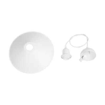 LEDTM® FERRO 203-0085 Μοντέρνο Κρεμαστό Φωτιστικό Καμπάνα Μονόφωτο 1 x E27 IP20 Λευκό Πλαστικό - Μ30 x Π30 x Υ15cm - Image 11