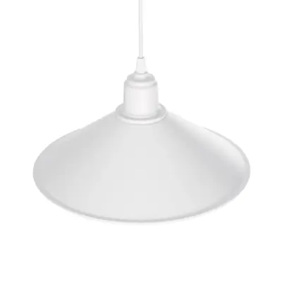 LEDTM® FERRO 203-0085 Μοντέρνο Κρεμαστό Φωτιστικό Καμπάνα Μονόφωτο 1 x E27 IP20 Λευκό Πλαστικό - Μ30 x Π30 x Υ15cm - Image 7