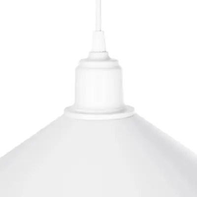 LEDTM® FERRO 203-0085 Μοντέρνο Κρεμαστό Φωτιστικό Καμπάνα Μονόφωτο 1 x E27 IP20 Λευκό Πλαστικό - Μ30 x Π30 x Υ15cm - Image 9