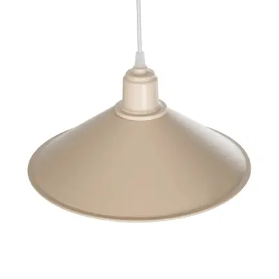 LEDTM® FERRO 203-0086 Μοντέρνο Κρεμαστό Φωτιστικό Καμπάνα Μονόφωτο 1 x E27 IP20 Μπεζ Πλαστικό - Μ30 x Π30 x Υ15cm - Image 7