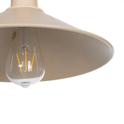 LEDTM® FERRO 203-0086 Μοντέρνο Κρεμαστό Φωτιστικό Καμπάνα Μονόφωτο 1 x E27 IP20 Μπεζ Πλαστικό - Μ30 x Π30 x Υ15cm - Image 8