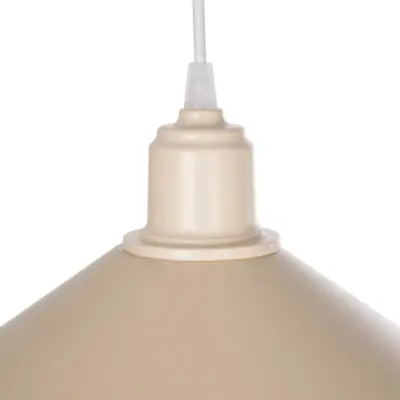 LEDTM® FERRO 203-0086 Μοντέρνο Κρεμαστό Φωτιστικό Καμπάνα Μονόφωτο 1 x E27 IP20 Μπεζ Πλαστικό - Μ30 x Π30 x Υ15cm - Image 9